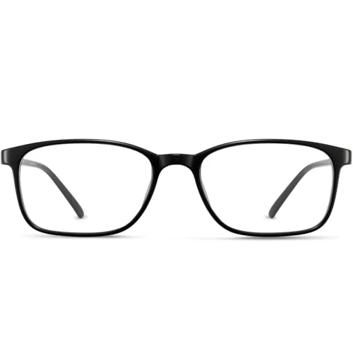 ANRRI Non Prescription Glasses for Men Clear Lens Classic Square Black Frame Eyewear Women 2