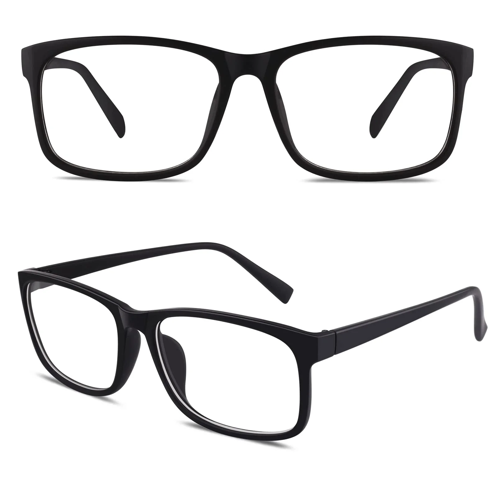 CGID Fake Glasses Clear Lens Non-Prescription Retro Rectangular Frame UV400 P...