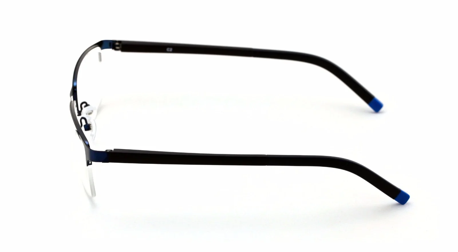 Men Half Rimless Rectangle Non-prescription Glasses Frame Clear Lens Eyeglasses 3