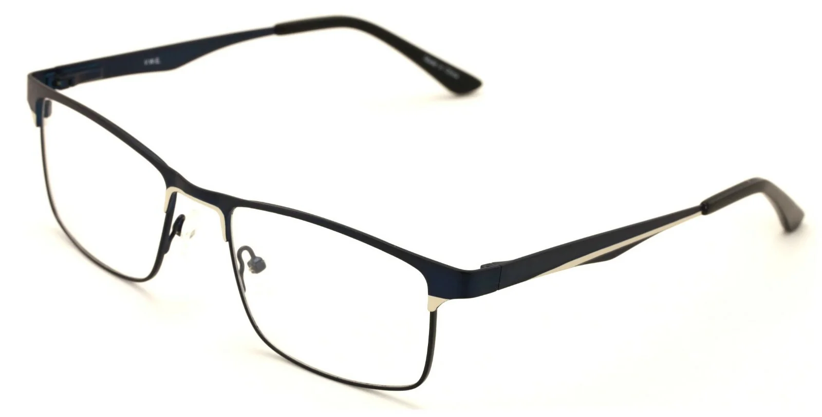 New Men Rectangular Metal Non-prescription Glasses Clear Lens Eyeglasses Frame 3