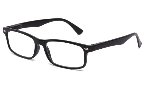 Newbee Fashion - Unisex Translucent Simple Design No Logo Clear Lens Glasses in Black