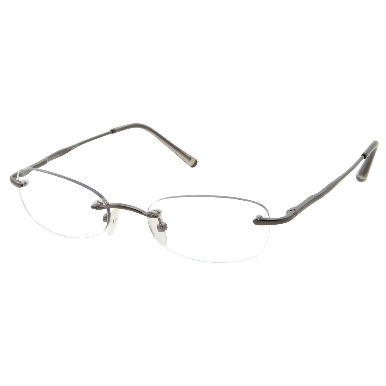 Rimless Clear Lens Glasses Non Prescription Eyeglasses for Business Fashion New