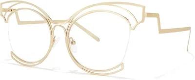 Vooglam Oversize Cat Eye Eyeglasses for Women with Non-prescription Clear Lens M