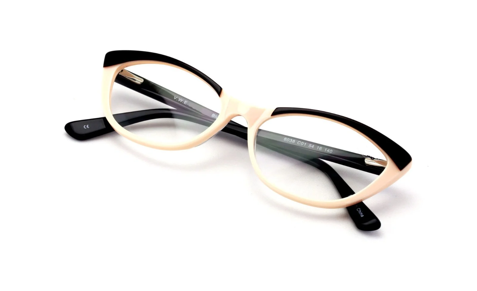 Women Floral Acetate Non-prescription Glasses Frame Clear Lens Eyeglasses Rxable 4