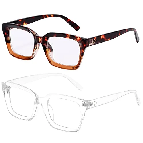 Womens 2 Pc.set /Tortoise Non-prescription Eyeglasses New